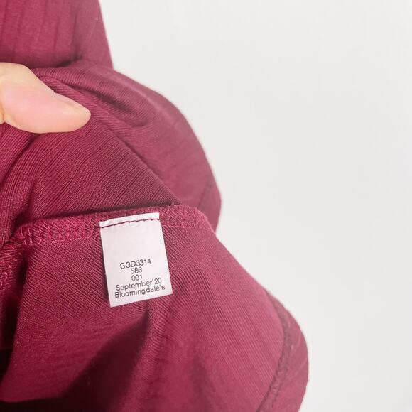 Aqua Girls XLarge XL Burgundy Red Rib Knit Fit and Flare Dress Short Sleeve Crew - Picture 7 of 8